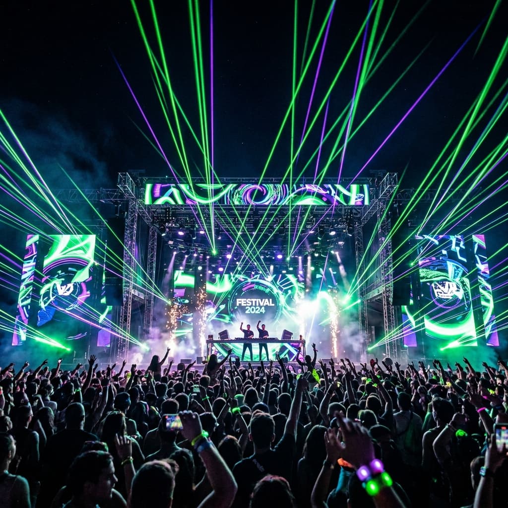 Festival Stage Lasers & Crowd Visuals
